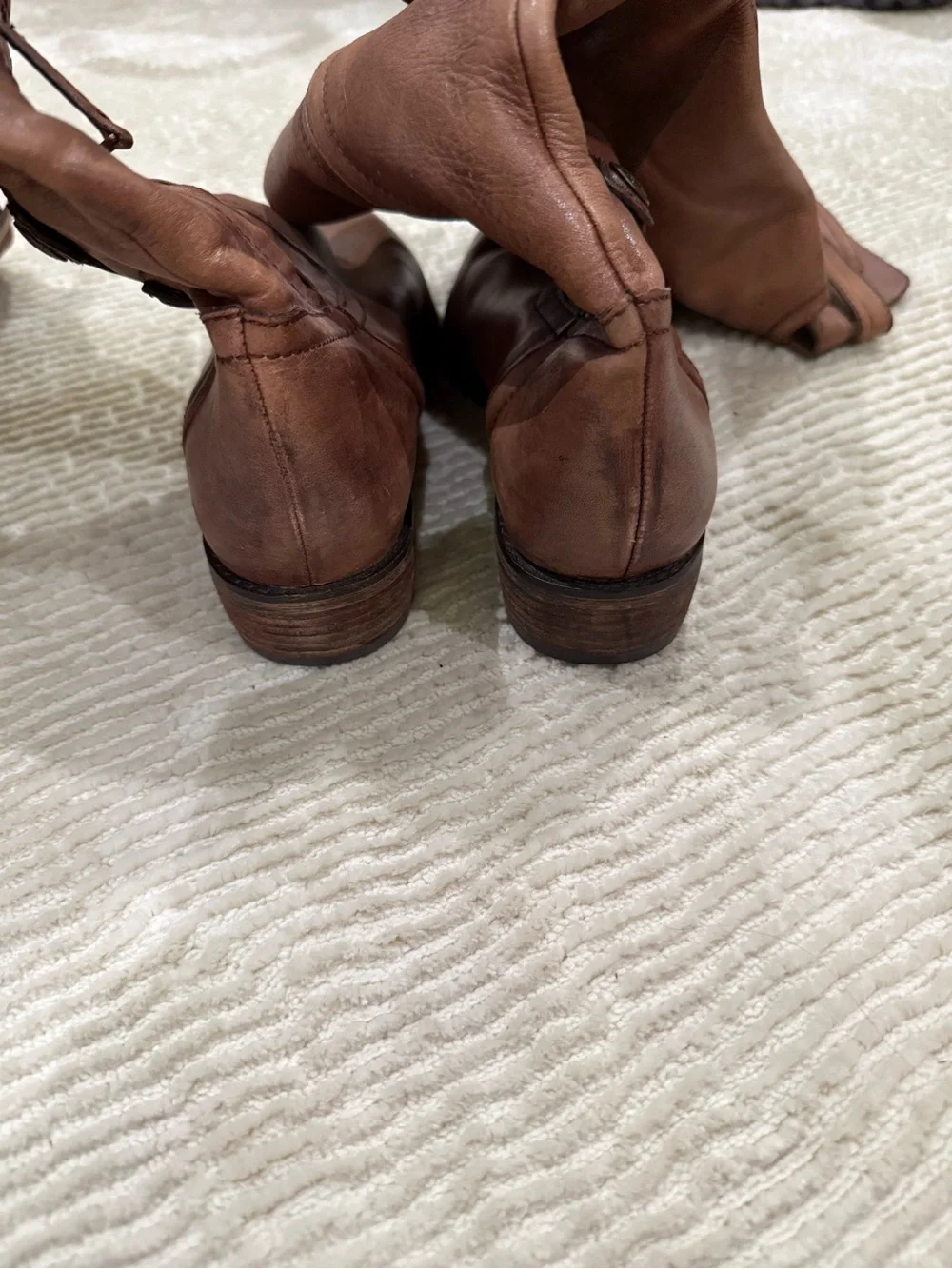Sam Edelman Elena Gilbert Vampire Diaries Leather Over Knee Button Boots 9 Brown